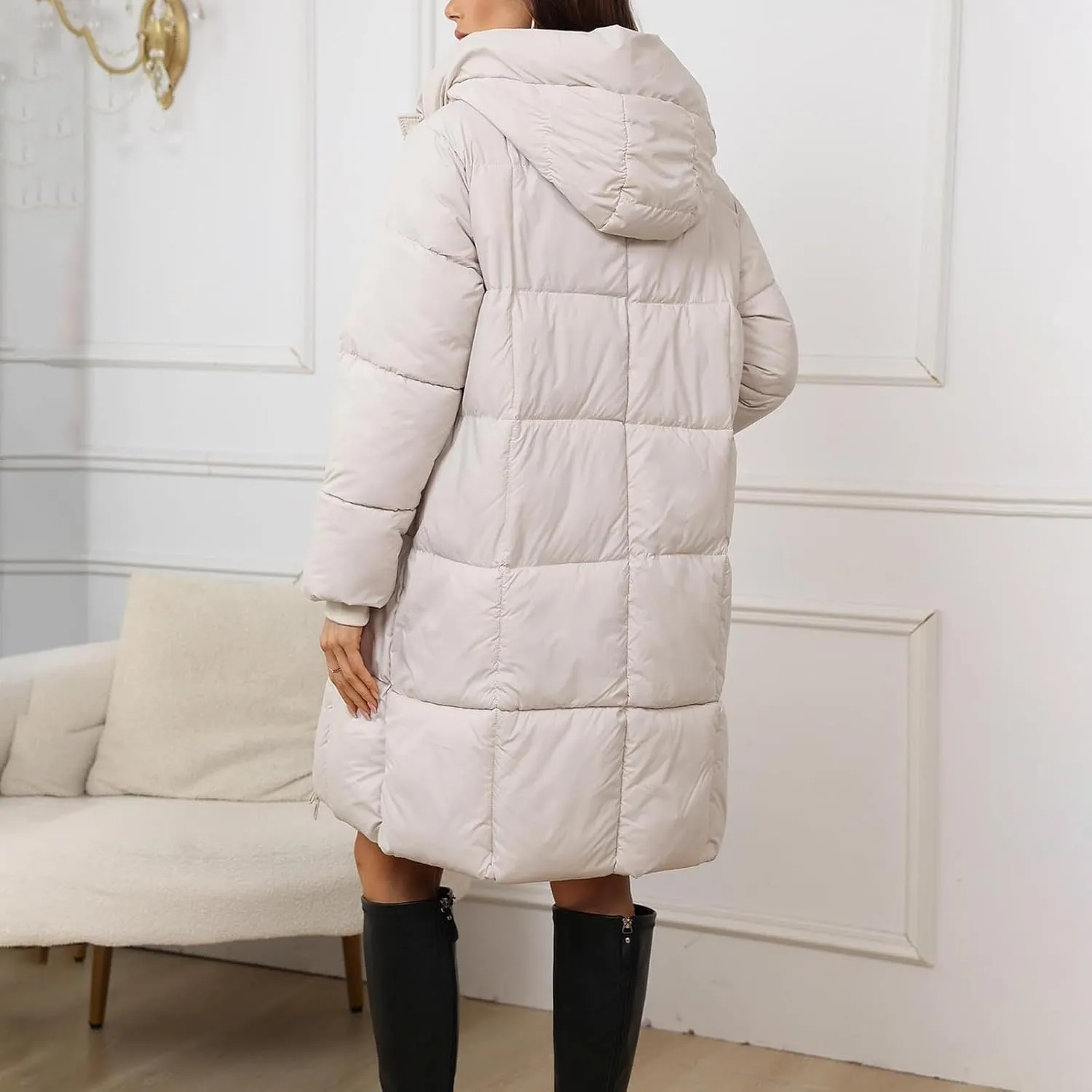 Women's Fall Fashion Winter Trench Coats Quilted Outerwear Winter Jacket Parka Winter Classic Outwear Coats