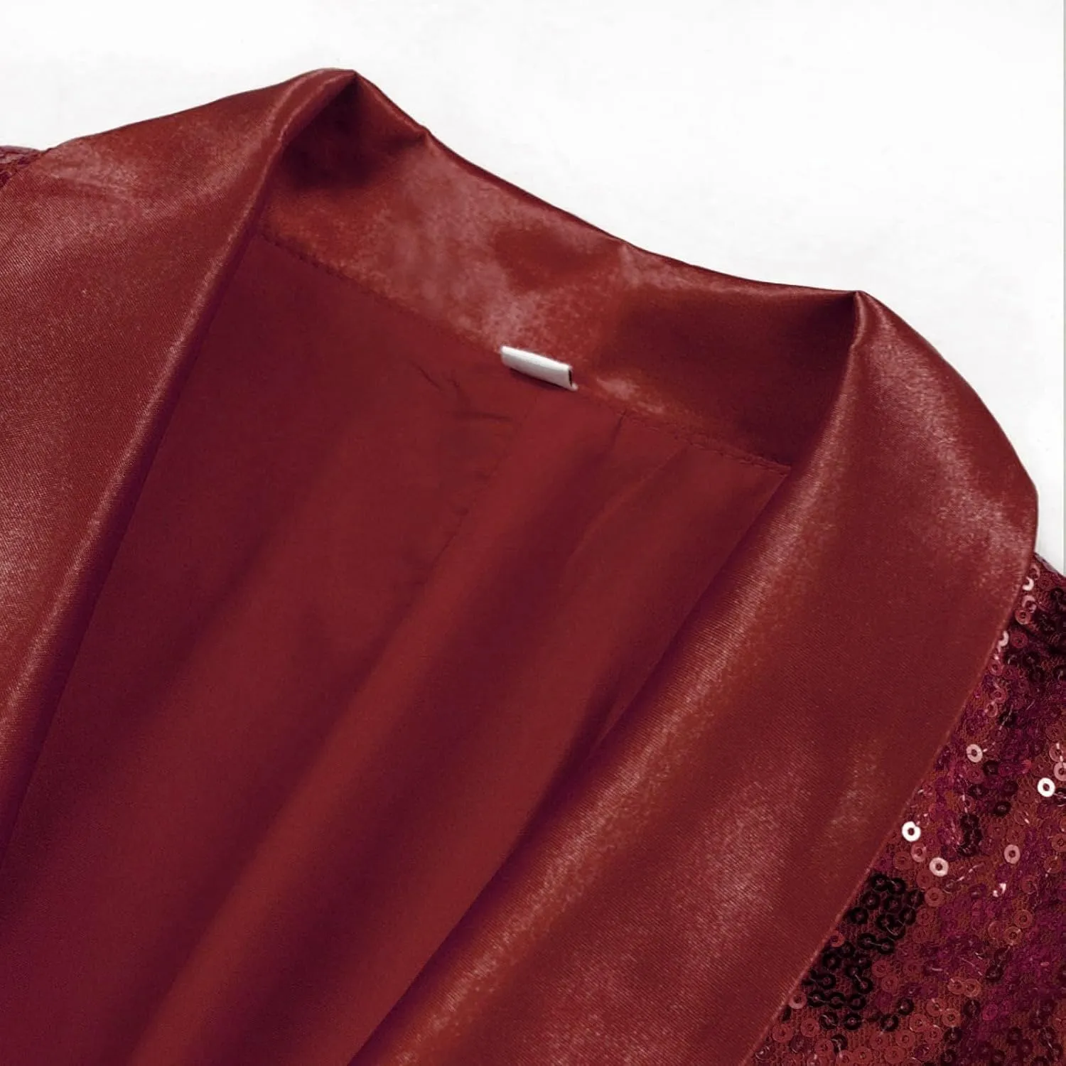 Women's Fashionable and Sexy Solid Color Deep V Long Sleeved Dress with Button Pockets Sequin Warm Winter Jackets