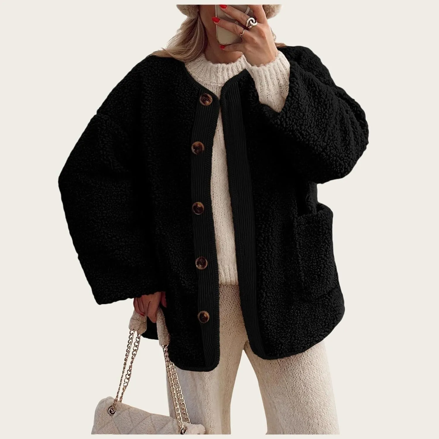 Womens Hooded Thickened Long Down Jacket Jacket Pocket Cotton Loose Jacket Heavyweight Long Length Puffer Parka