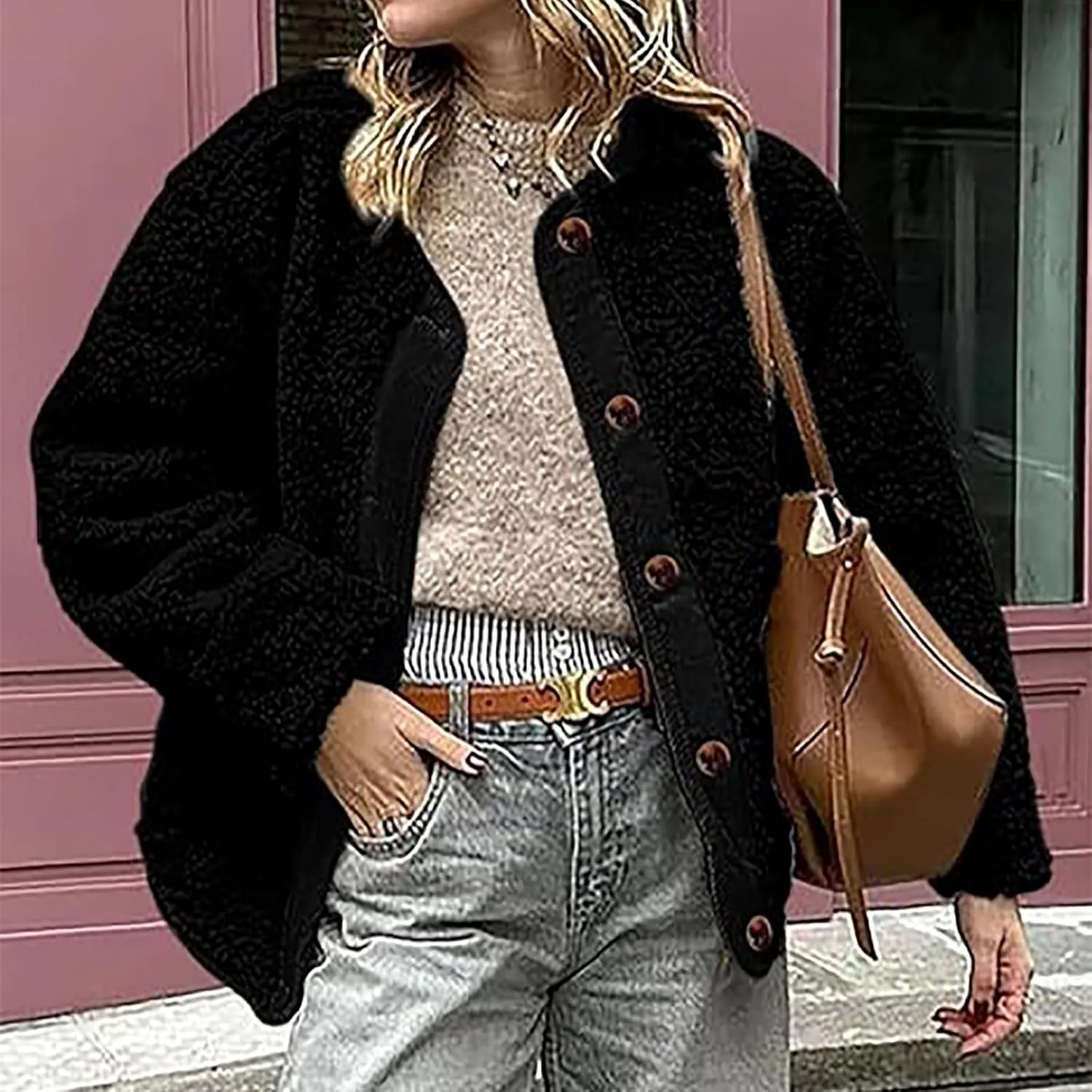 Womens Hooded Thickened Long Down Jacket Jacket Pocket Cotton Loose Jacket Heavyweight Long Length Puffer Parka