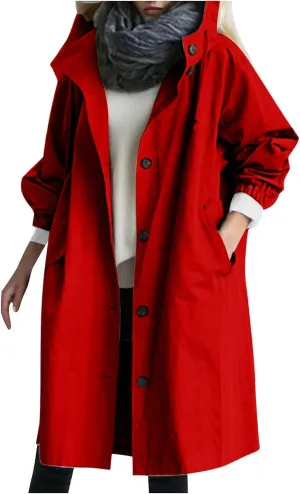 Womens Lightwight Loose Fit Long Jackets Long Sleeve Button Down Oversized Windbreaker Casual Open Front Cardigans