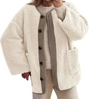 Womens Long-Sleeve Hooded Puffer Coat Jacket Loose Pocket Cotton Jacket Womens Winter Jacket Women Winter Jacket