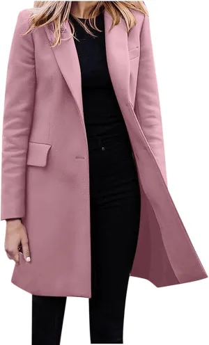 Womens Oversized Blazers Casual Business Long Sleeve Lapel Suit Jackets Fashion Loose Single Breasted Cardigan Jacket