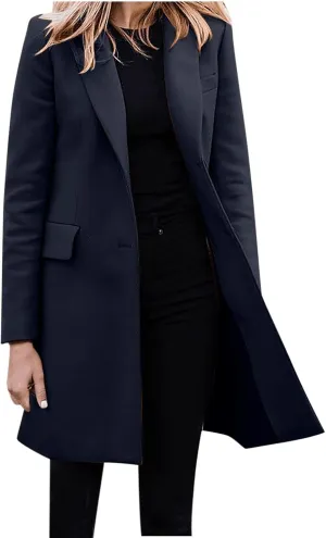 Womens Oversized Blazers Casual Business Long Sleeve Lapel Suit Jackets Fashion Loose Single Breasted Cardigan Jacket