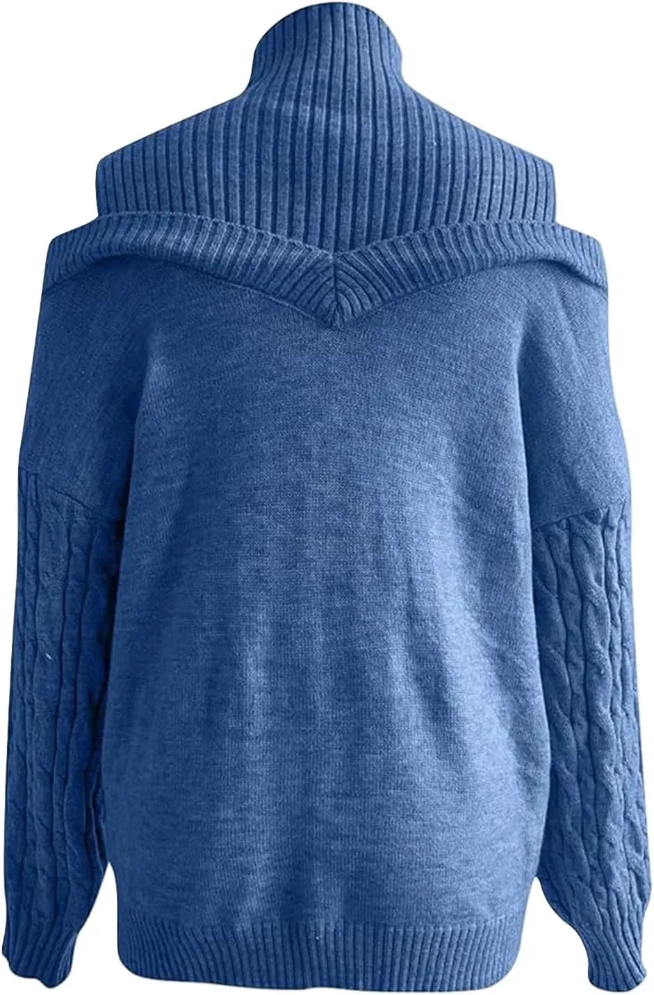 Women's Oversized Turtleneck Long Sleeve Fuzzy Knit Casual Chunky Warm 2024 Fall Pullover Pullover Sweaters for
