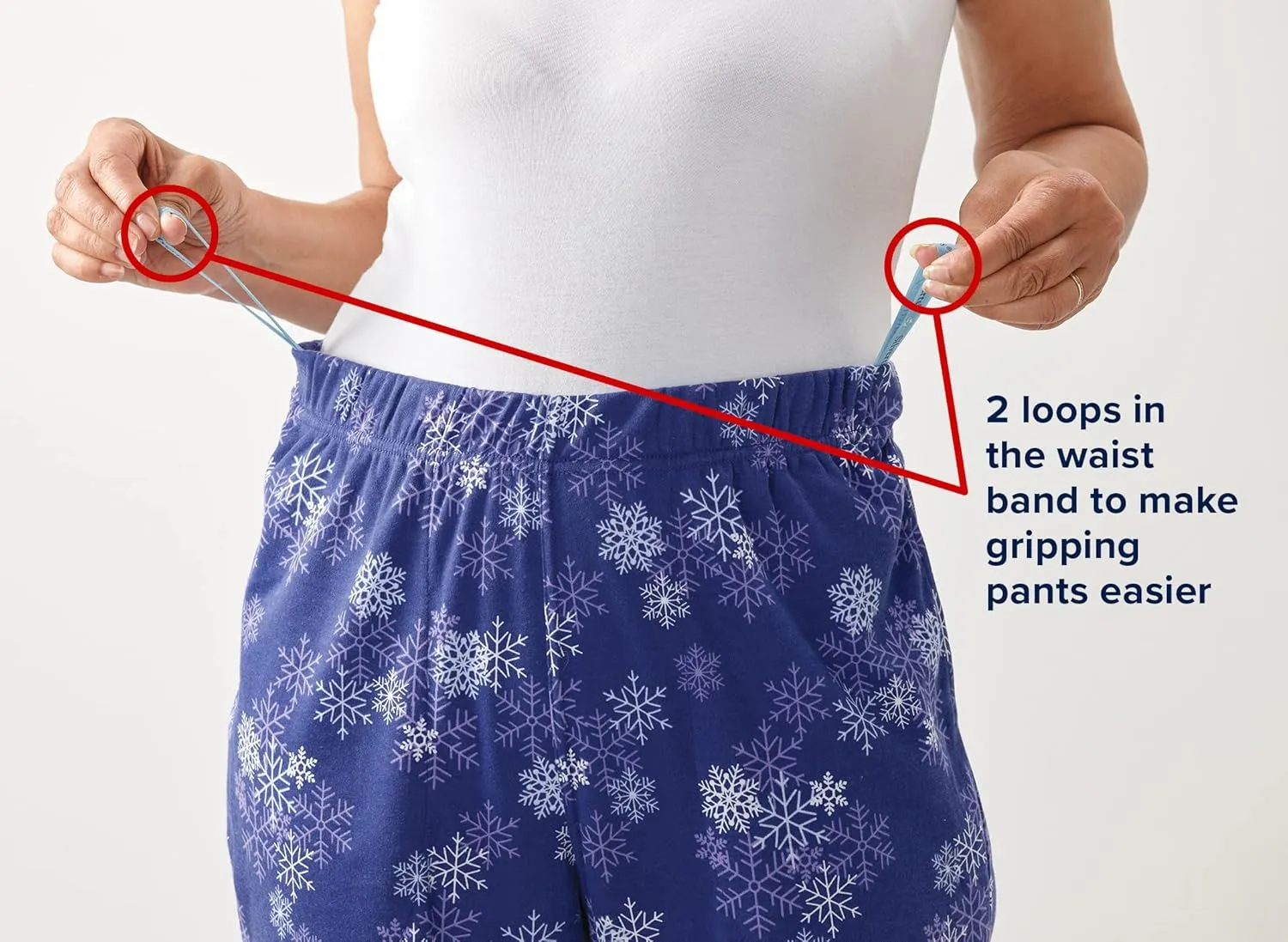 Women’s Pull-On Adaptive Elastic-Waist Textured Pant