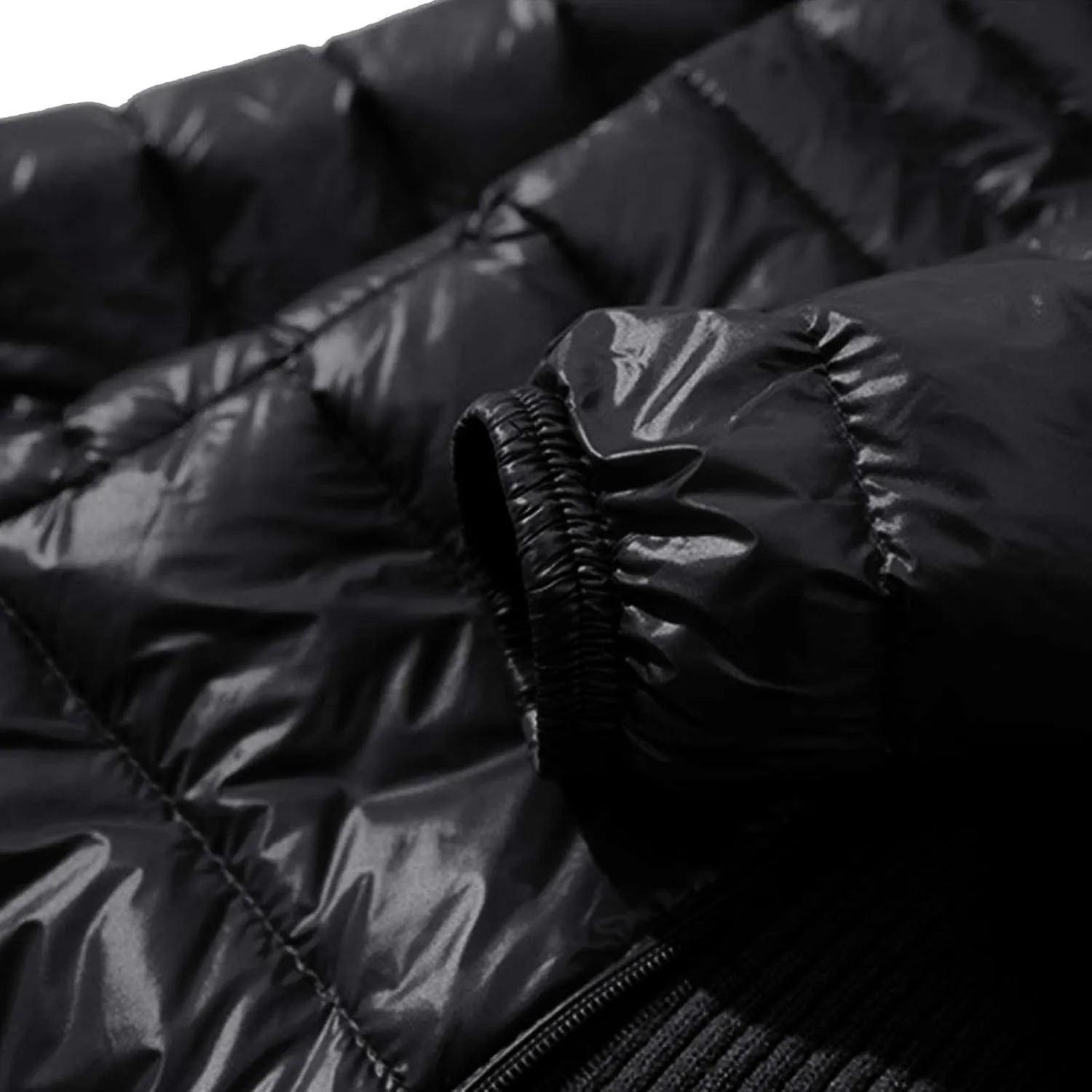 Women's Warm Winter Glossy Down Jacket Ultralight Long Down Outerwear Puffer Jacket Hooded Coat Thicken Padded with Hood