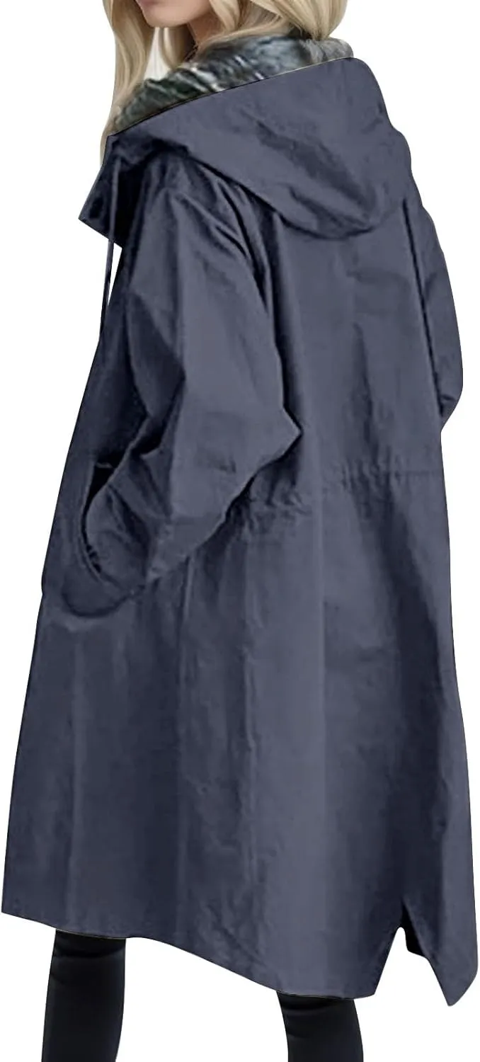 Women's Winter Casual Single Breasted Long Wool Coat Formal Office Wool Overcoat