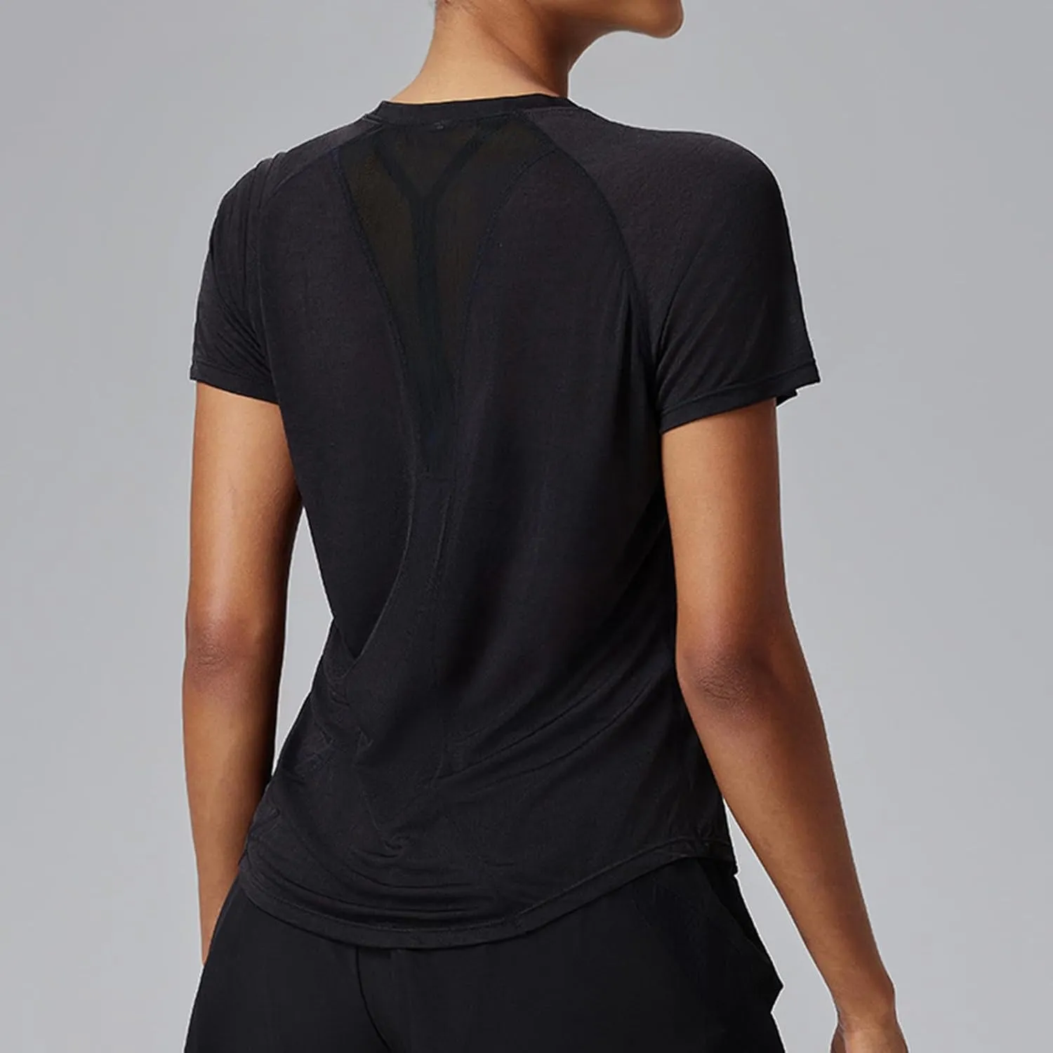 Women's Workout Shirts Short Sleeve Sports Tee Crew Neck Running Yoga Quick Dry Top 2025 Summer Vacation Blouses