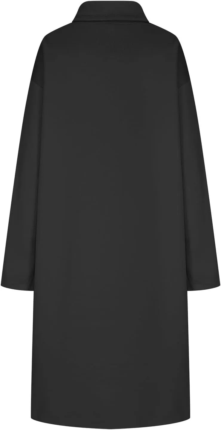 XUNRYAN Women's Hoodie Dress High Neck Fleece Hooded Dress with Kangaroo Pocket Plus Size Hoodies Sweatshirts Fashion Clothes