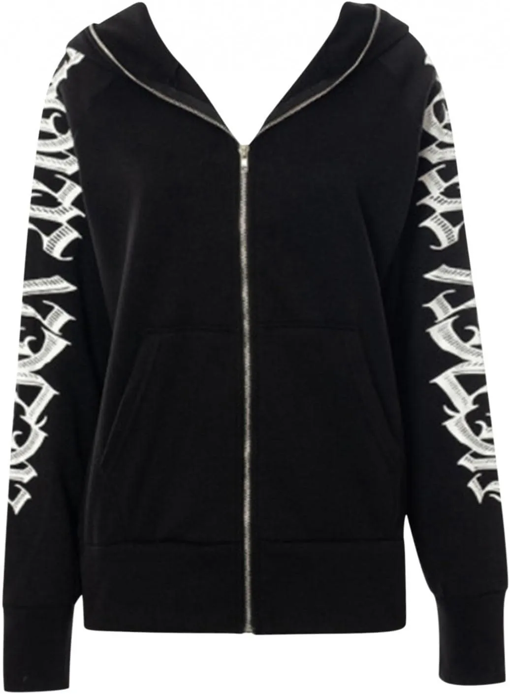 Y2K Hoodies for Women Full Zip Up Print Graphic Oversized Pockets Hooded Jacket 90s Long Sleeve Sweatshirt Hoody Halloween