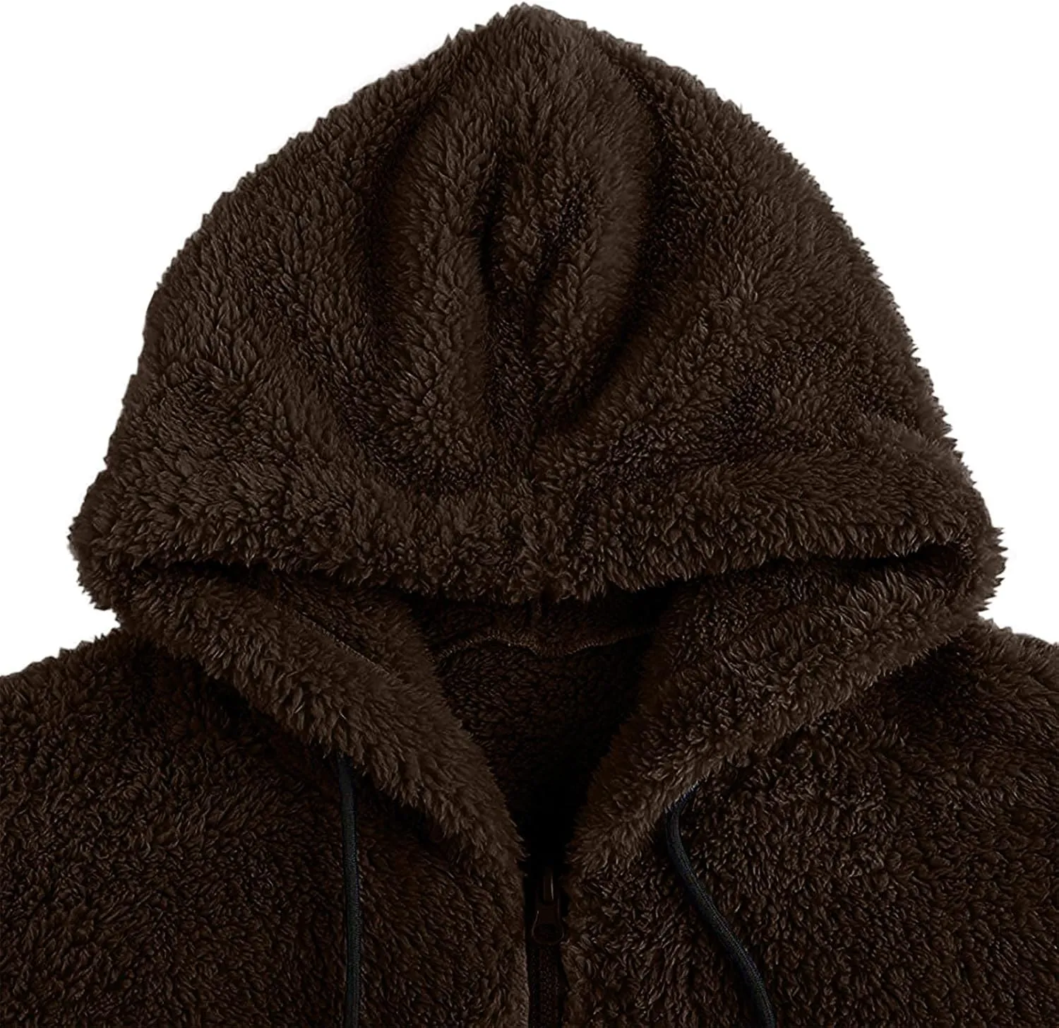 Ymosrh Men's Hoodies Double-Sided Plush Cardigan Zipper Hat Thermal Jacket Solid Coat Hoodies, M-2XL