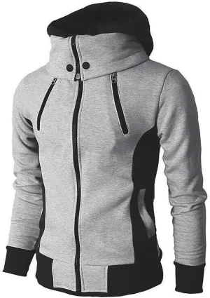 Ymosrh Men's Hoodies Hooded Zippered Sweater Casual Autumn Winter Jacket Sports Outdoor Clothing Hoodies, L-3XL