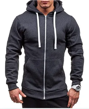 Ymosrh Men's Hoodies Men‘S Color Zipper Pullover Long Sleeve Hooded Sweatshirt Tops Blouse Hoodies, XXL-3XL