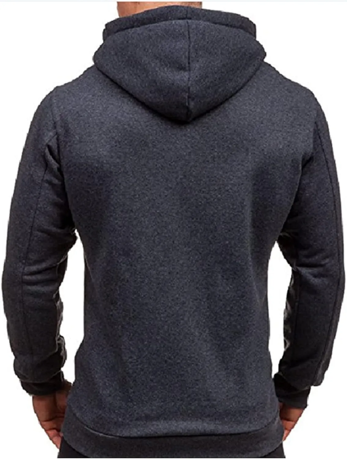 Ymosrh Men's Hoodies Men‘S Color Zipper Pullover Long Sleeve Hooded Sweatshirt Tops Blouse Hoodies, XXL-3XL