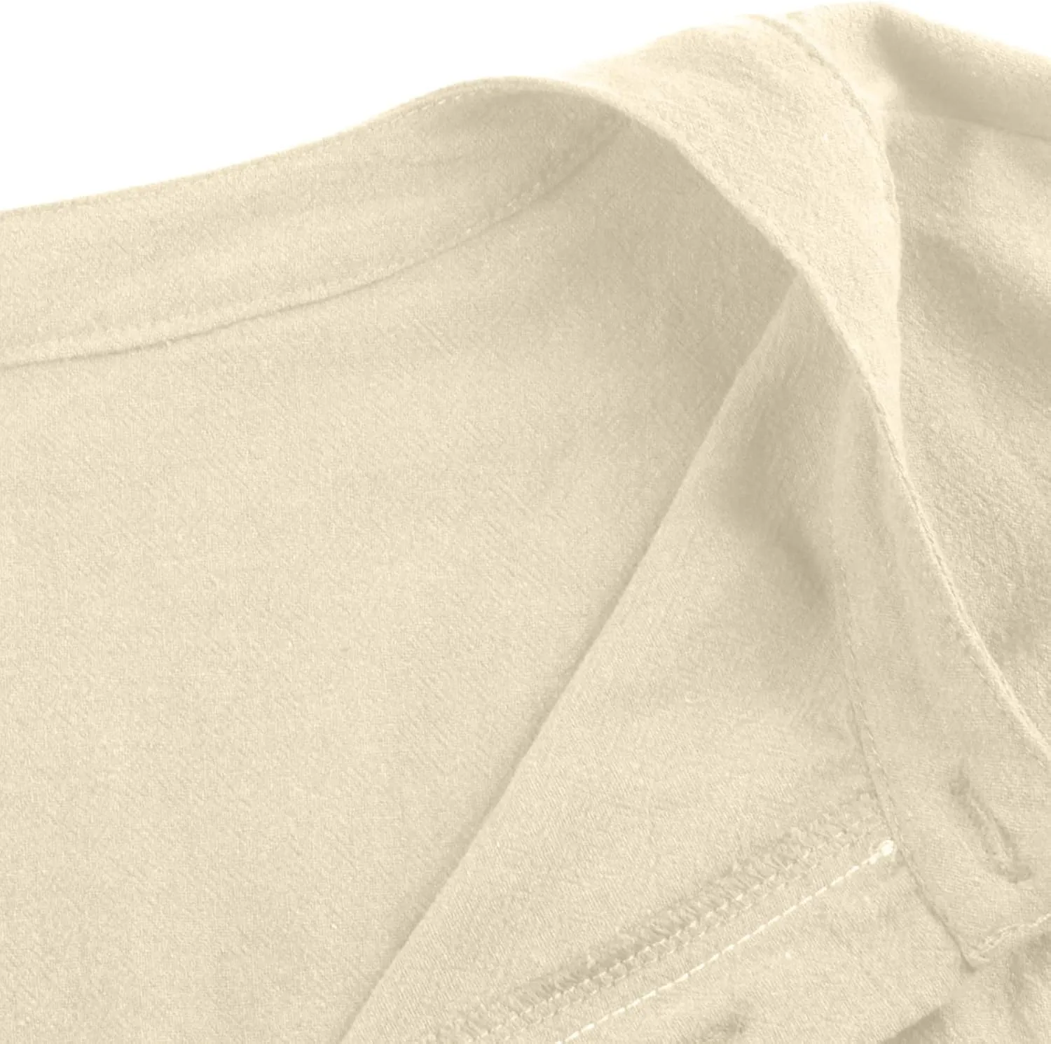 Ymosrh Men's Shirts Summer Loose Casual Cotton Linen Short Sleeve Top Solid Color Short T-Shirt Shirts