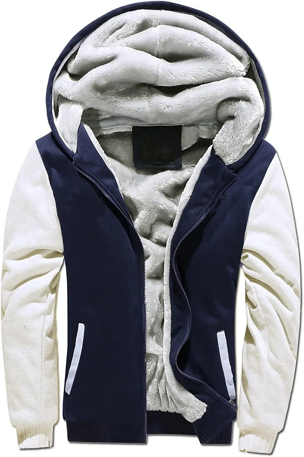 Ymosrh Men's Sweatshirt Zip Up Hoodie Fleece Lined Pullover Sweatshirts Casual Jacket Coat Sweatshirts, S-5XL