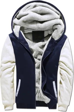 Ymosrh Men's Sweatshirt Zip Up Hoodie Fleece Lined Pullover Sweatshirts Casual Jacket Coat Sweatshirts, S-5XL