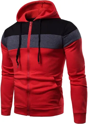 Ymosrh Men's Sweatshirts Casual Camouflage Sports Sweatshirt Long Sleeve Zipper Hooded Jacket Coat Hoodies, M-3XL