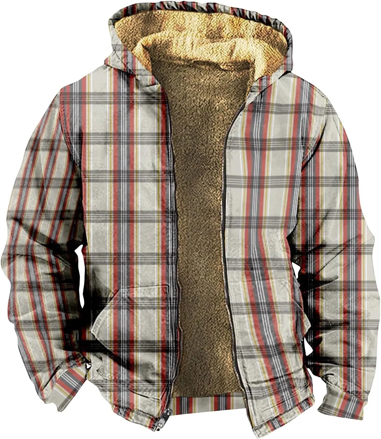 Ymosrh Zip Up Hoodie Fleece Lined Up Gym Workout Athletic Sweatshirt Casual Fashion Long Sleeve Hooded With, M-7XL
