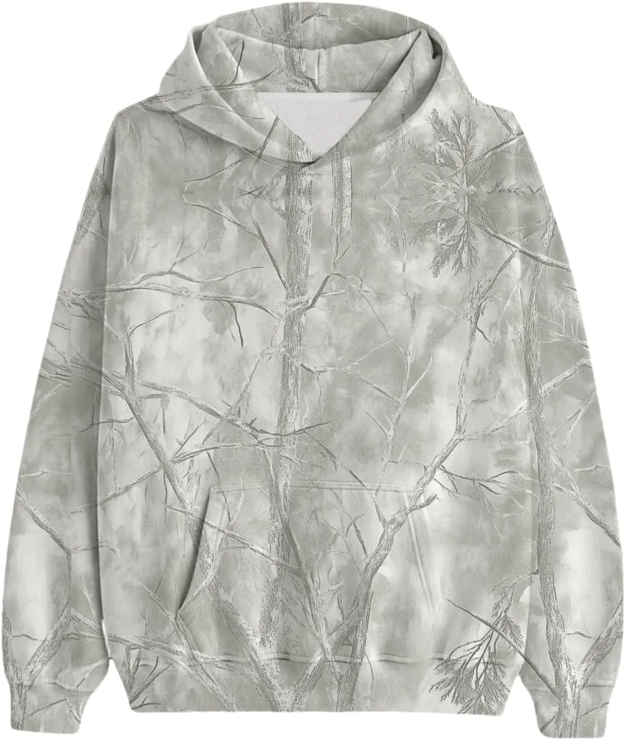 ZWRXW Womens Maple Leaf Camo Hoodie Cute Oversized Sweatshirts Graphic Print Pullover Hoodies Long Sleeve Tops with Pocket